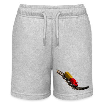 Spielzeugeisenbahn - Stanley/Stella Teenager Bio-Joggingshorts MINI BOLTER - Grau meliert - Vorne