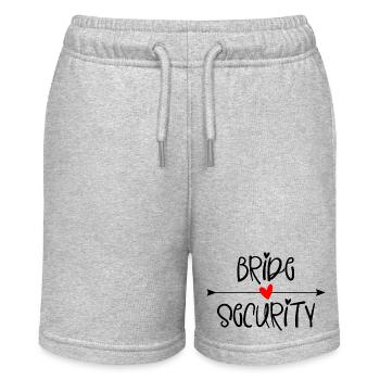 Bride Security - Stanley/Stella MINI BOLTER Organic Teen Jogging Shorts - heather grey - Front