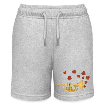 Musik - Stanley/Stella Teenager Bio-Joggingshorts MINI BOLTER - Grau meliert - Vorne