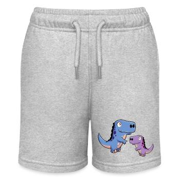 Dinosaurus Dino Time Stone Age Enfants Bébé Enfant - Short bio MINI BOLTER Stanley/Stella Ado - gris chiné - Devant