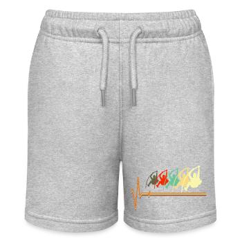 High Jump Heartbeat EKG Pulse Athletics Art - Stanley/Stella MINI BOLTER Organic Teen Jogging Shorts - heather grey - Front