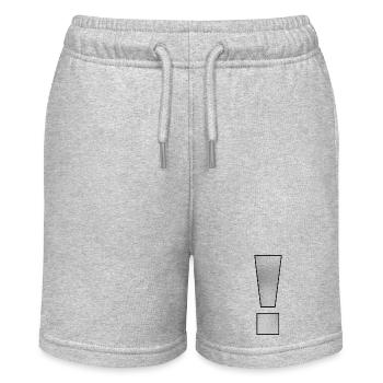 Punctuation mark exclamation mark ! Silver - Stanley/Stella MINI BOLTER Organic Teen Jogging Shorts - heather grey - Front