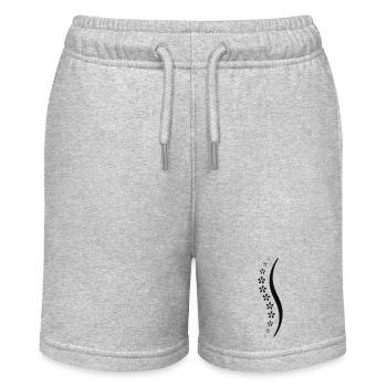 Blumen-Wirbelsäule grau - Stanley/Stella Teenager Bio-Joggingshorts MINI BOLTER - Grau meliert - Vorne