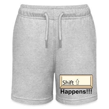Shift Key Minimal Keyboard Design - Stanley/Stella Teenager Bio-Joggingshorts MINI BOLTER - Grau meliert - Vorne