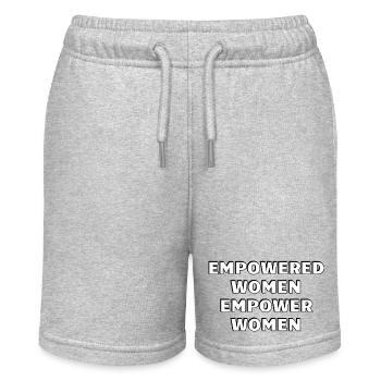 Befähigte Frauen stärken Frauen - Stanley/Stella Teenager Bio-Joggingshorts MINI BOLTER - Grau meliert - Vorne