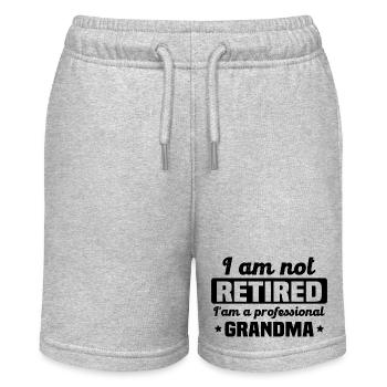 Ich bin eine professionelle Großmutter - Stanley/Stella Teenager Bio-Joggingshorts MINI BOLTER - Grau meliert - Vorne