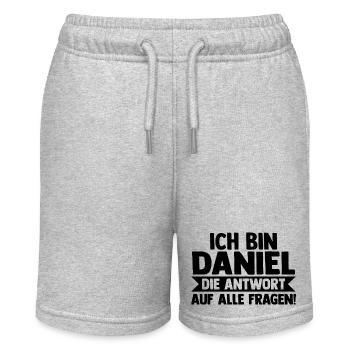 First name Daniel - Stanley/Stella MINI BOLTER Organic Teen Jogging Shorts - heather grey - Front