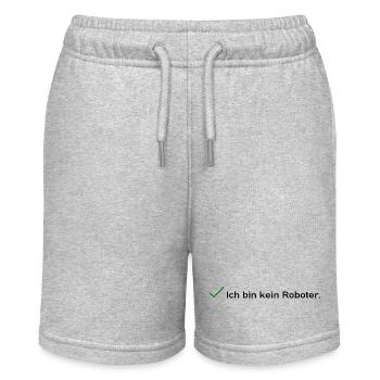 Ich bin kein Roboter - Stanley/Stella Teenager Bio-Joggingshorts MINI BOLTER - Grau meliert - Vorne
