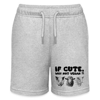 If cute, why not vegan? - Stanley/Stella Teenager Bio-Joggingshorts MINI BOLTER - Grau meliert - Vorne
