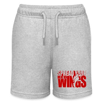RedWings-Red - Stanley/Stella Teenager Bio-Joggingshorts MINI BOLTER - Grau meliert - Vorne