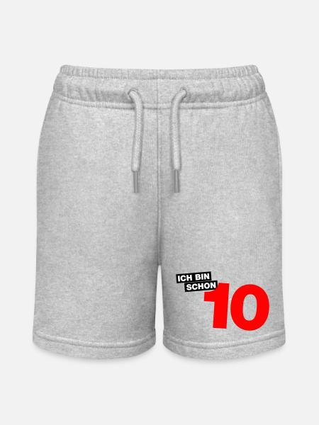 Ich bin schon 10 - Stanley/Stella Teenager Bio-Joggingshorts MINI BOLTER - Grau meliert