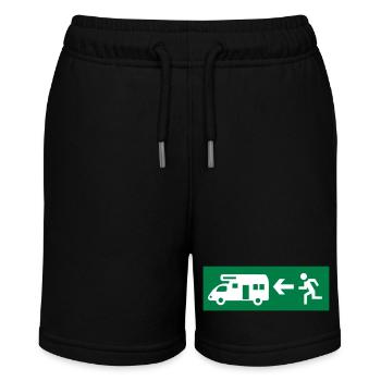 Wohnmobil - Stanley/Stella Teenager Bio-Joggingshorts MINI BOLTER - Schwarz - Vorne