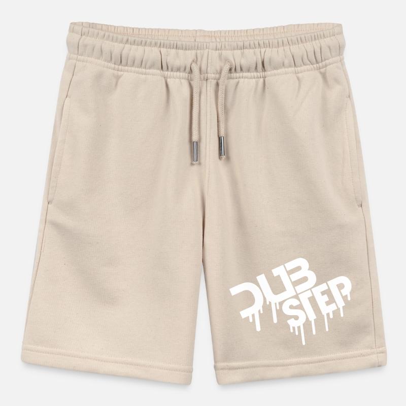 Drop Dub Step Techno Music Party Club Text Logo Stanley/Stella MINI BOLTER Organic Teen Jogging Shorts