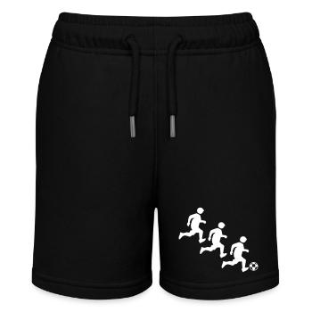 Fussballer Fussball Germany - Stanley/Stella Teenager Bio-Joggingshorts MINI BOLTER - Schwarz - Vorne