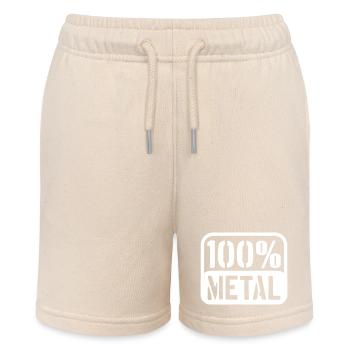 100% Heavy Metal Musique Timbre Texte Logo - Short bio MINI BOLTER Stanley/Stella Ado - écru doux - Devant