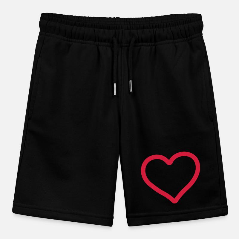 love red heart Stanley/Stella MINI BOLTER Organic Teen Jogging Shorts