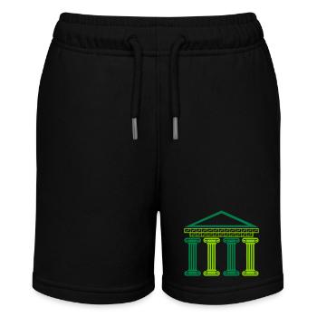 griechisches antikes gebäude - Stanley/Stella Teenager Bio-Joggingshorts MINI BOLTER - Schwarz - Vorne