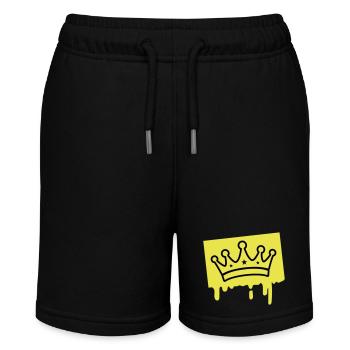 Krone Symbol - Stanley/Stella Teenager Bio-Joggingshorts MINI BOLTER - Schwarz - Vorne