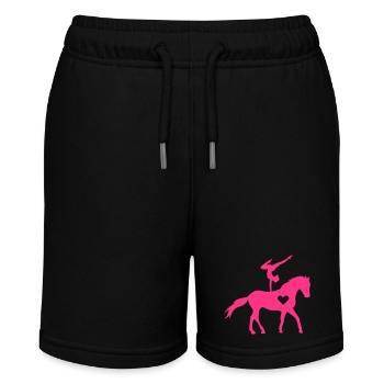 Voltigieren Pferdevoltigieren Liebesherz - Stanley/Stella Teenager Bio-Joggingshorts MINI BOLTER - Schwarz - Vorne