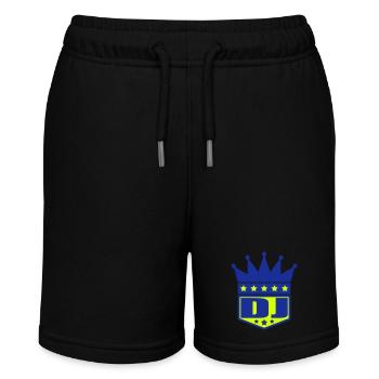 Official DJ Music Party Crown King Star Banner - Stanley/Stella MINI BOLTER Organic Teen Jogging Shorts - black - Front