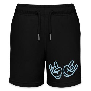 rock hands - Stanley/Stella Teenager Bio-Joggingshorts MINI BOLTER - Schwarz - Vorne