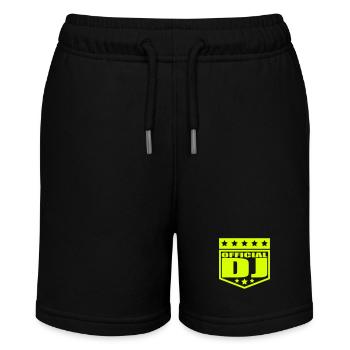 Official DJ Music Party Text Logo Star Banner - Stanley/Stella MINI BOLTER Organic Teen Jogging Shorts - black - Front
