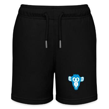 Verwunderter Neugieriger Affe Kopf Schreck Gesicht - Stanley/Stella Teenager Bio-Joggingshorts MINI BOLTER - Schwarz - Vorne