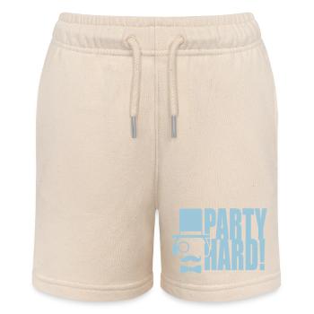 Party Hard DJ Sir Monokel Zylinder Cool Gentleman - Stanley/Stella Teenager Bio-Joggingshorts MINI BOLTER - Natur - Vorne