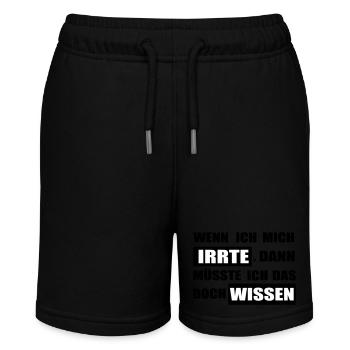 irren - Stanley/Stella Teenager Bio-Joggingshorts MINI BOLTER - Schwarz - Vorne