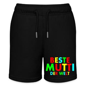 Beste mutti der welt - Stanley/Stella Teenager Bio-Joggingshorts MINI BOLTER - Schwarz - Vorne