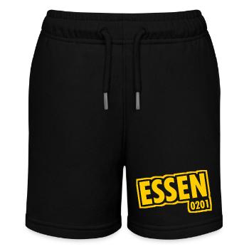 Essen - 0201 - Area Code - Slogan - Stanley/Stella MINI BOLTER Organic Teen Jogging Shorts - black - Front