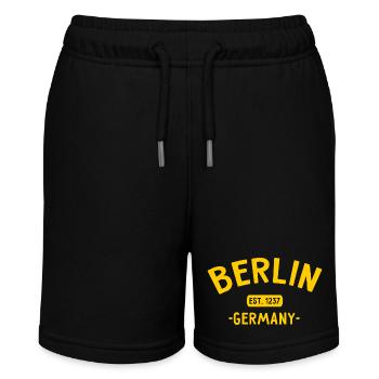 Berlin - Est. 1237 - Germany - Berlin Bear - Stanley/Stella MINI BOLTER Organic Teen Jogging Shorts - black - Front