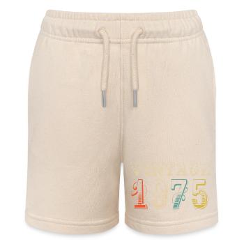Vintage 1975 - 49th birthday - 49 years old - Stanley/Stella MINI BOLTER Organic Teen Jogging Shorts - soft Ecru - Front