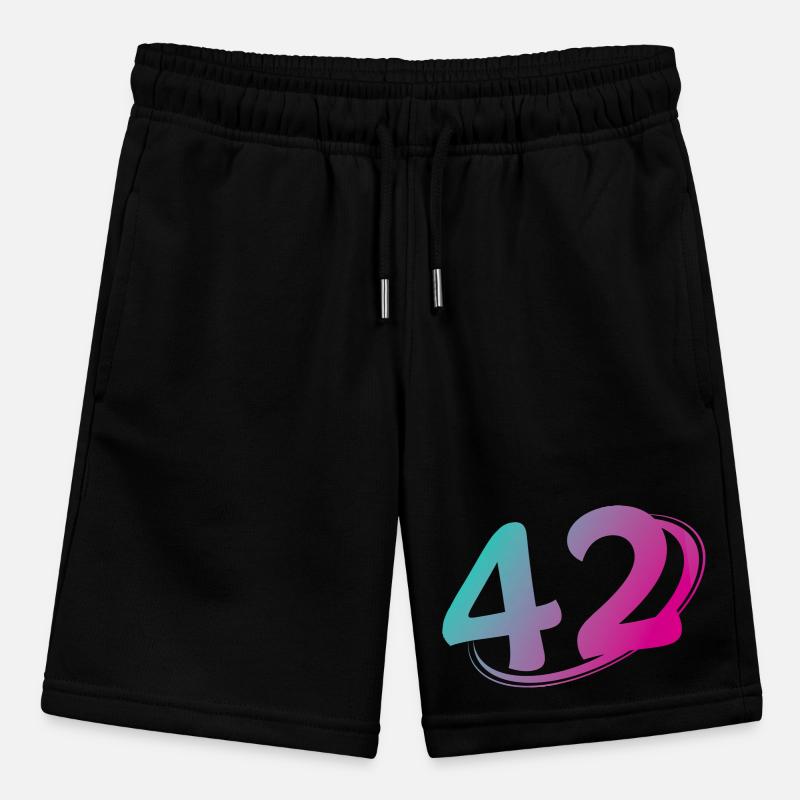 Number 42 multicolor Stanley/Stella MINI BOLTER Organic Teen Jogging Shorts