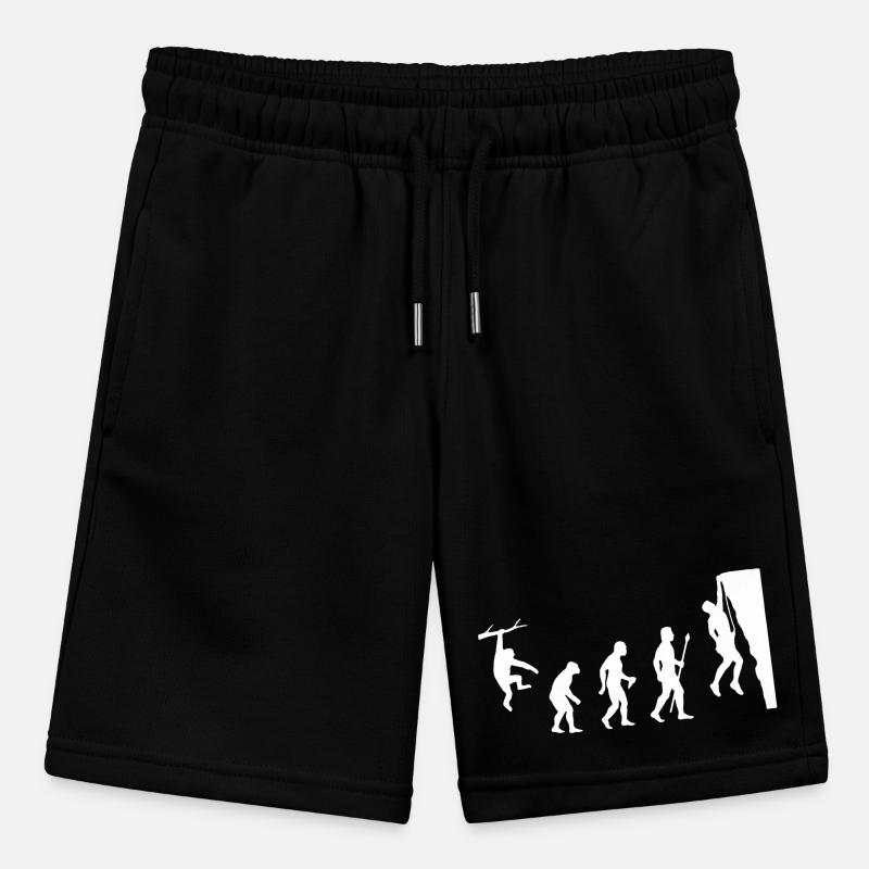 Rock Climbing Evolution Shirt Stanley/Stella MINI BOLTER Organic Teen Jogging Shorts