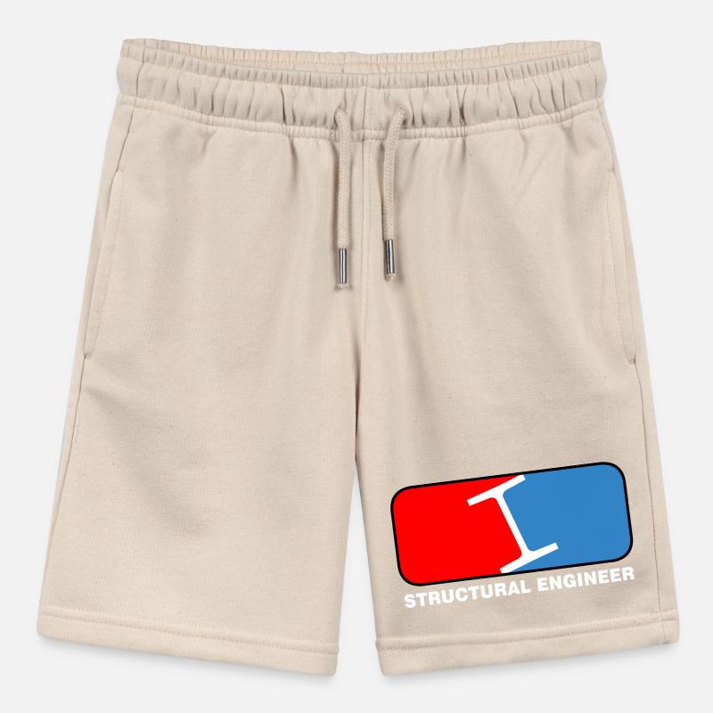 Structural Engineer League White Text Stanley/Stella MINI BOLTER Organic Teen Jogging Shorts
