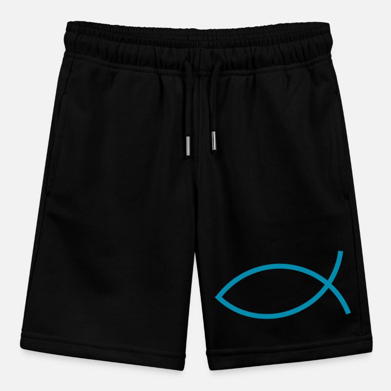 Jesus fish Ichthys fish fish Stanley/Stella MINI BOLTER Organic Teen Jogging Shorts