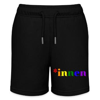 *innen Gendern - Stanley/Stella Teenager Bio-Joggingshorts MINI BOLTER - Schwarz - Vorne