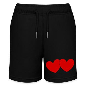 Heart Valentine's Day Gift Valentine's Day - Stanley/Stella MINI BOLTER Organic Teen Jogging Shorts - black - Front