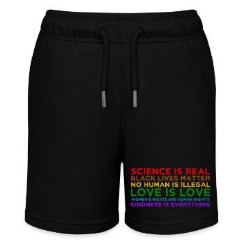 Wissenschaft ist echte Black Lives Matter - Stanley/Stella Teenager Bio-Joggingshorts MINI BOLTER - Schwarz - Vorne