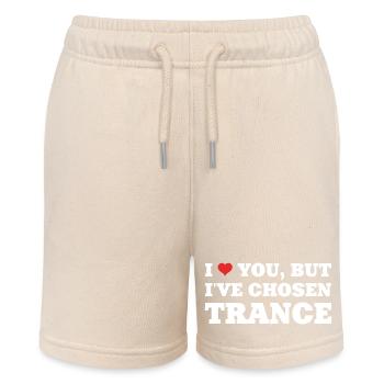 I Love You But I've Chosen Trance! - Rave Shirt - Stanley/Stella MINI BOLTER Organic Teen Jogging Shorts - soft Ecru - Front