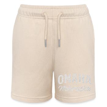 Omaha Nebraska Vintage Script Tee - Stanley/Stella Teenager Bio-Joggingshorts MINI BOLTER - Natur - Vorne