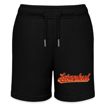Istanbul Retro Script Logo - Stanley/Stella Teenager Bio-Joggingshorts MINI BOLTER - Schwarz - Vorne