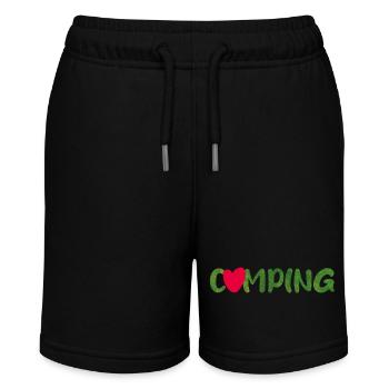 Camping Lawn Heart Caravan Van Life Motorhome Fan - Stanley/Stella MINI BOLTER Organic Teen Jogging Shorts - black - Front