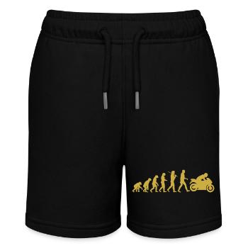Motorrad-Evolution - Stanley/Stella Teenager Bio-Joggingshorts MINI BOLTER - Schwarz - Vorne