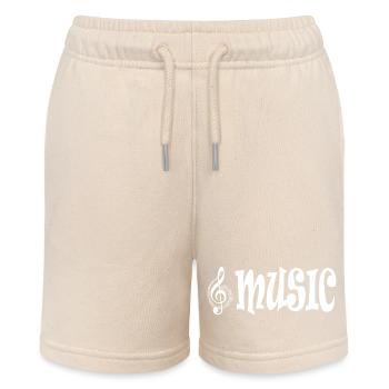 Musique - Style typographique classique rétro - Short bio MINI BOLTER Stanley/Stella Ado - écru doux - Devant