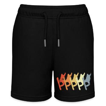 Vintage Snowboarder - Stanley/Stella MINI BOLTER Organic Teen Jogging Shorts - black - Front