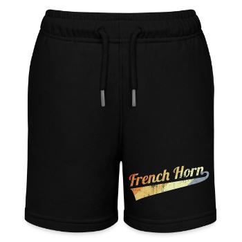 Vintage French Horn - Stanley/Stella MINI BOLTER Organic Teen Jogging Shorts - black - Front