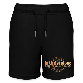 In Christ alone - Stanley/Stella Teenager Bio-Joggingshorts MINI BOLTER - Schwarz - Vorne