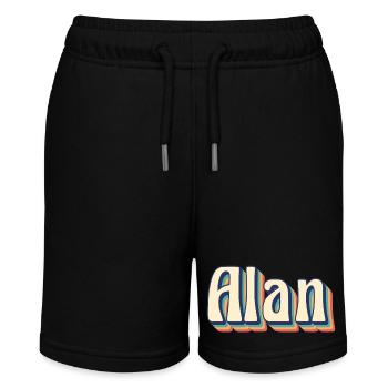 Alan T-Shirt Retro Vintage T-Shirt Geschenkidee - Stanley/Stella Teenager Bio-Joggingshorts MINI BOLTER - Schwarz - Vorne